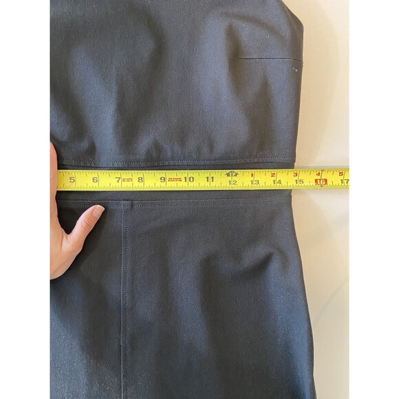 Theory Shift Dress 6 Black Womens Round Neck Career Business Stretch Classic - Picture 8 of 9